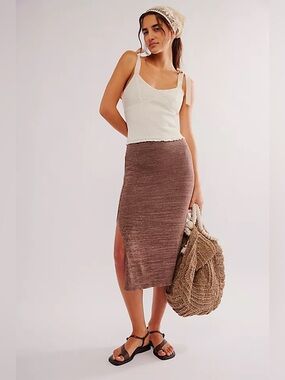 Free People Golden Hour Skirt and American Eagle Tub Top Outfit Womens S/M